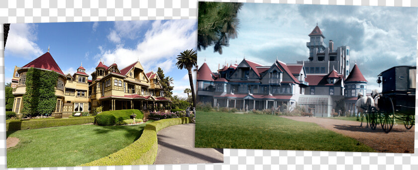 Winchester House Before And After Earthquake  HD Png DownloadTransparent PNG