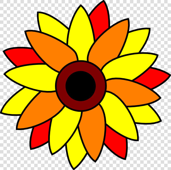 Sunflower Tatto Svg Clip Arts   Easy Sunflower Coloring Page  HD Png DownloadTransparent PNG