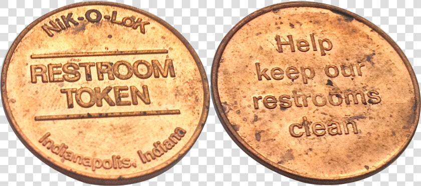 Restroom Token   One Cent 1939 Usa  HD Png DownloadTransparent PNG