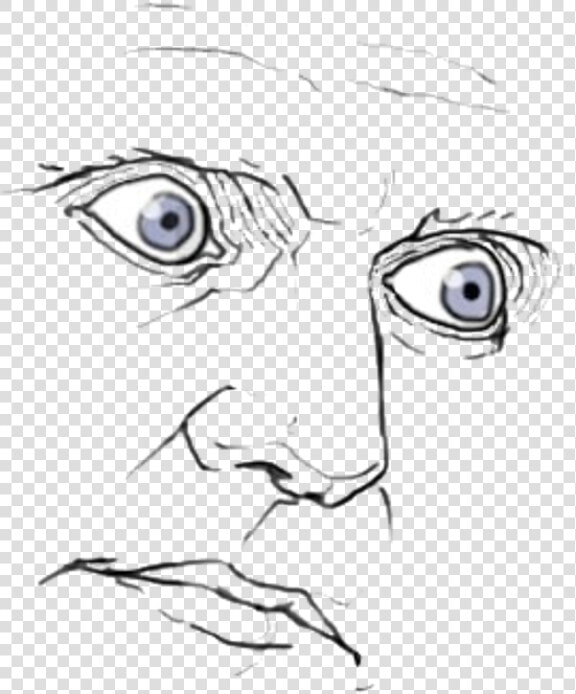 Face Line Art Nose Black And White Facial Expression   Anime Face Meme Transparent  HD Png DownloadTransparent PNG