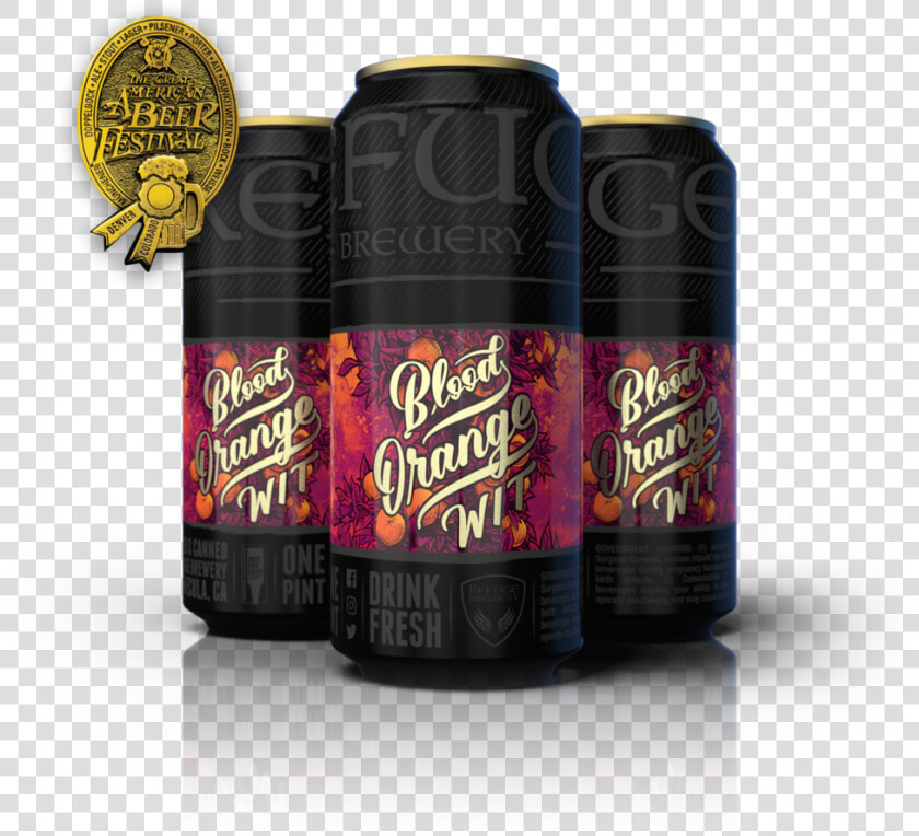 Blood Orange Wit With Medal Refuge   Refuge Blonde Ale  HD Png DownloadTransparent PNG