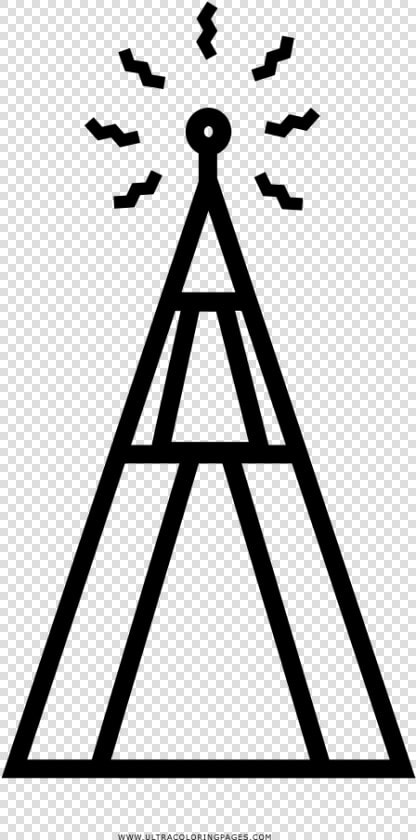 Radio Tower Coloring Page  HD Png DownloadTransparent PNG