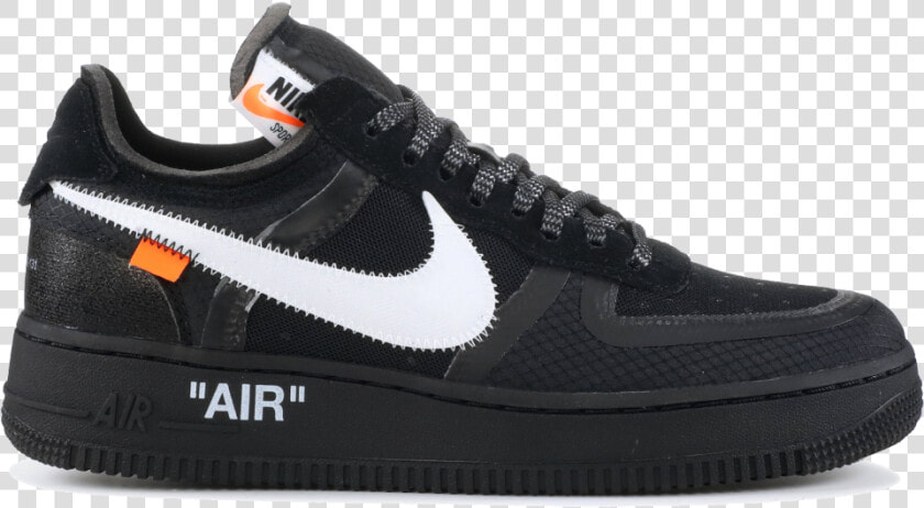 Air Force 1 Low Off White Black White   Off White Shoes Nike  HD Png DownloadTransparent PNG