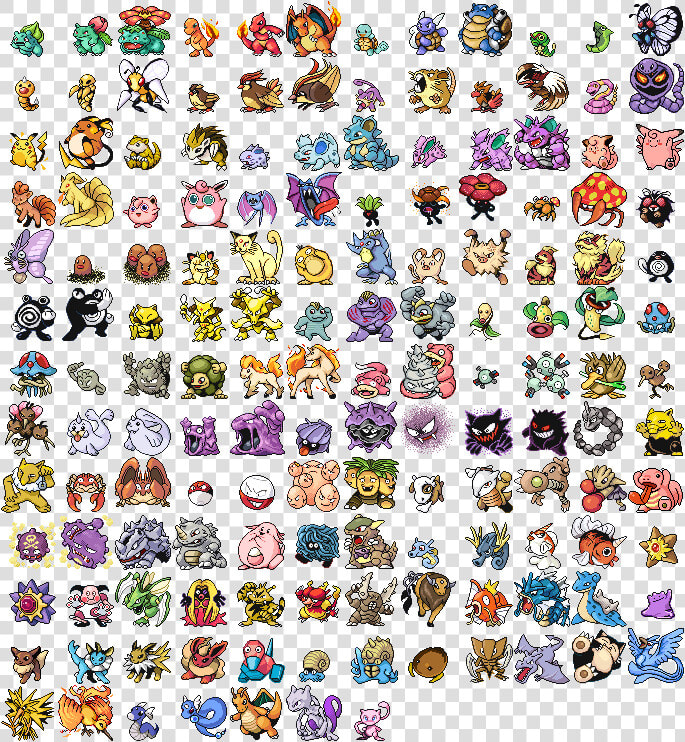 Pokemon Gen 1 Original Sprites  HD Png DownloadTransparent PNG