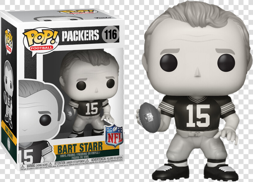 Bart Starr Green Bay Packers Black And White Legends   Bart Starr Funko Pop  HD Png DownloadTransparent PNG