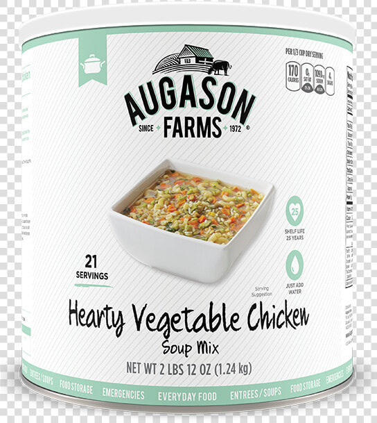 Augason Farms® Hearty Vegetable Chicken Soup Mix   Cawl  HD Png DownloadTransparent PNG