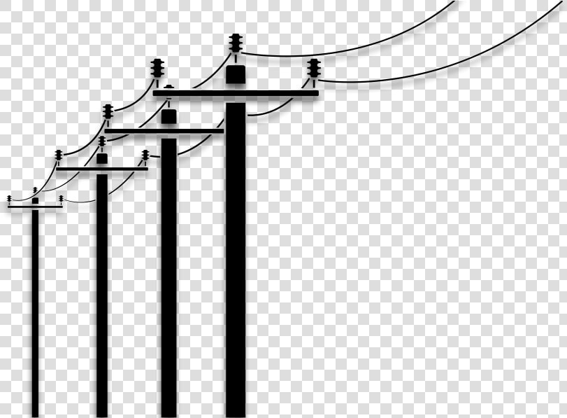 Black And White Stock Bucket Truck Clipart   Overhead Power Line  HD Png DownloadTransparent PNG