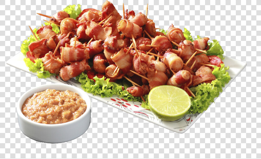 Yakitori Vegetarian Cuisine Bacon Spare Ribs Chicken   Lemon  HD Png DownloadTransparent PNG