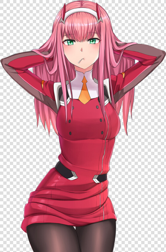  animegirl  anime  zerotwo  darling  manga  pink  sad   Zero Two Wallpaper Phone  HD Png DownloadTransparent PNG