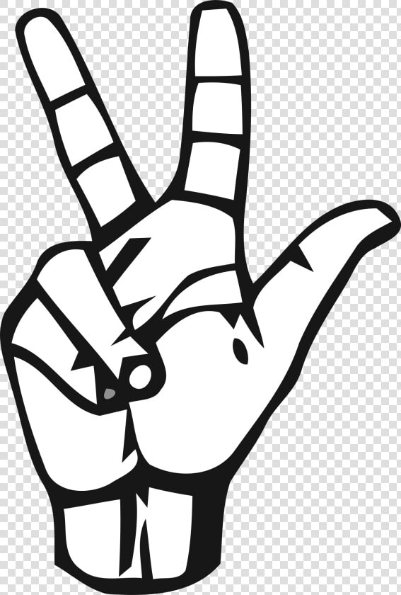 Deaf Alphabet   Sign Language Number 3  HD Png DownloadTransparent PNG