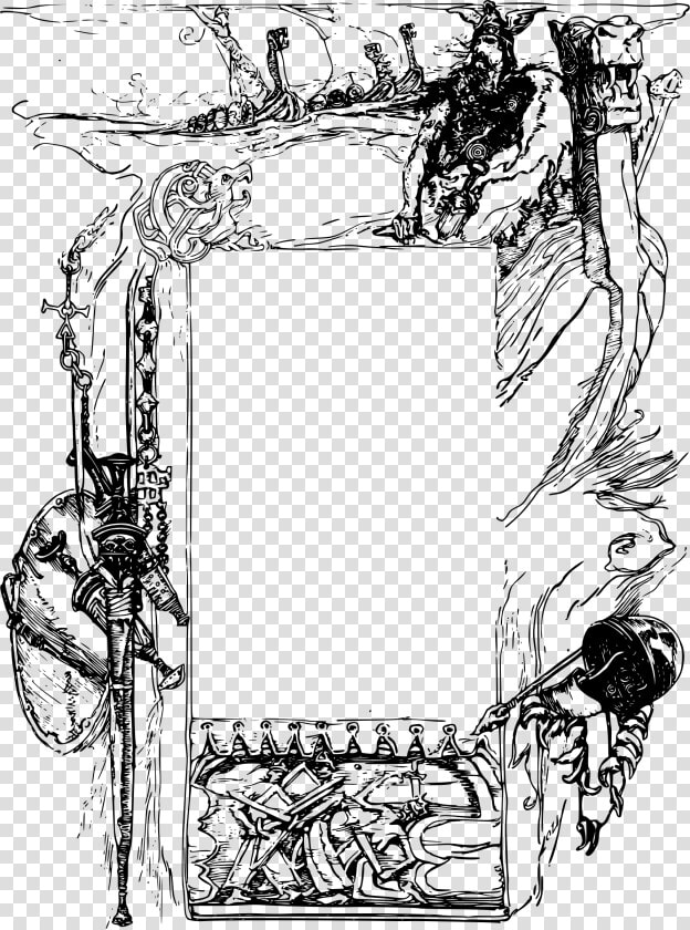 Viking Courage Frame Clip Arts   Frame Viking  HD Png DownloadTransparent PNG