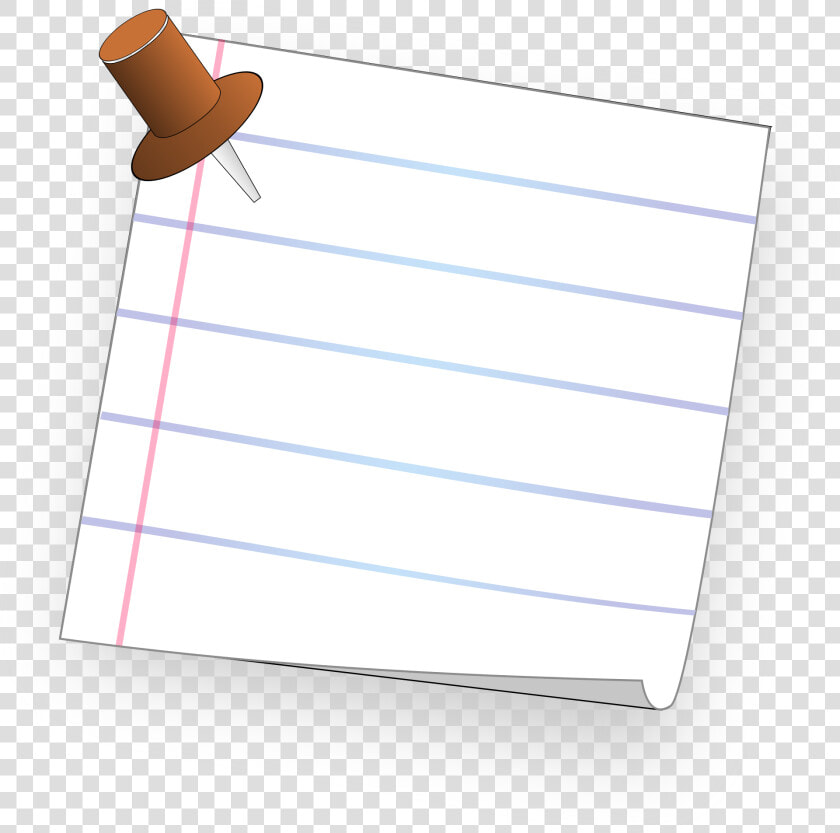 File Ruled Note With   Paper With Pin Png  Transparent PngTransparent PNG