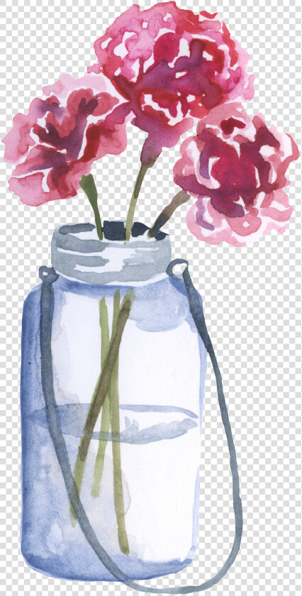 Purple Flower Arrangement Transparent Decorative   Transparent Mason Jar Flowers Png  Png DownloadTransparent PNG