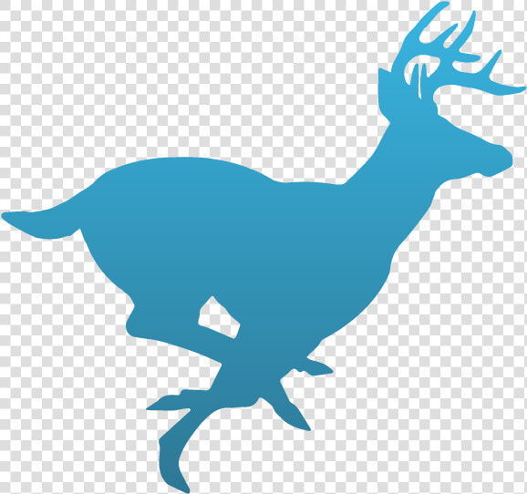 Dog Chasing Deer Silhouette Clipart   Png Download   Running Buck Deer Silhouette  Transparent PngTransparent PNG