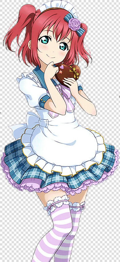  anime  girl  kawaii  cute  maid  redhair  red  lolita   Love Live Ruby Valentine  HD Png DownloadTransparent PNG