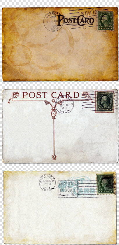 Transparent Blank Postcard Png   Vintage Envelope Printable Miniature  Png DownloadTransparent PNG