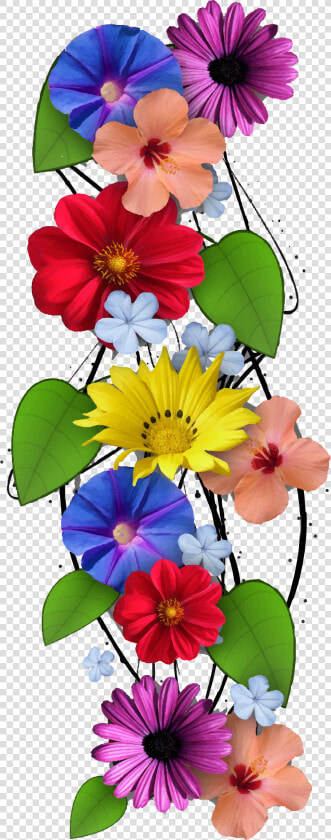 Vertical Flowers Fixed Clip Arts   Vertical Flowers Png  Transparent PngTransparent PNG