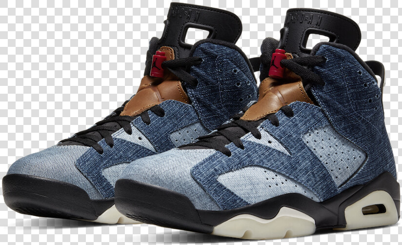 Nike Dropped The Air Jordan 6 Washed Denim  A Denim   Jordan 6 Washed Denim  HD Png DownloadTransparent PNG