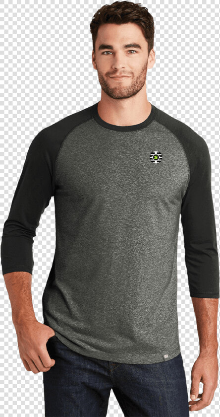 New Era Heritage Blend 3 4 Sleeve Blue Baseball Raglan  HD Png DownloadTransparent PNG