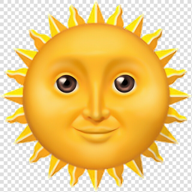 Transparent Sun Face Clipart   Sun Sonne Emoji Apple  HD Png DownloadTransparent PNG