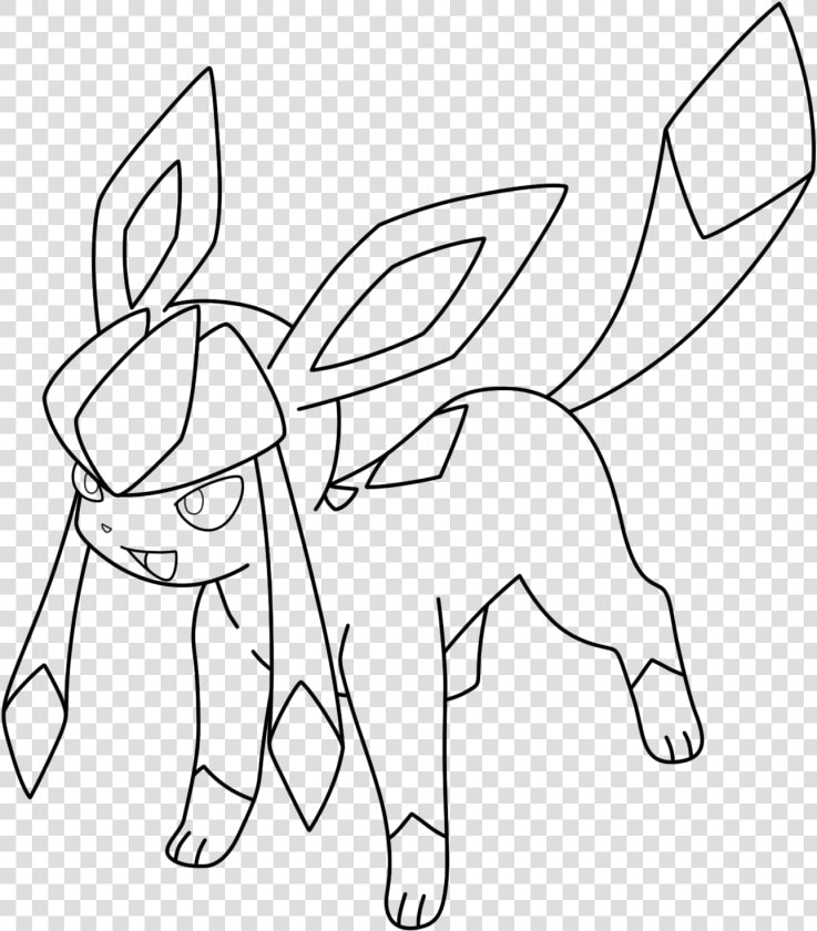 Mike Evans Lineart   Glaceon Pokemon Eevee Evolutions Coloring Pages  HD Png DownloadTransparent PNG