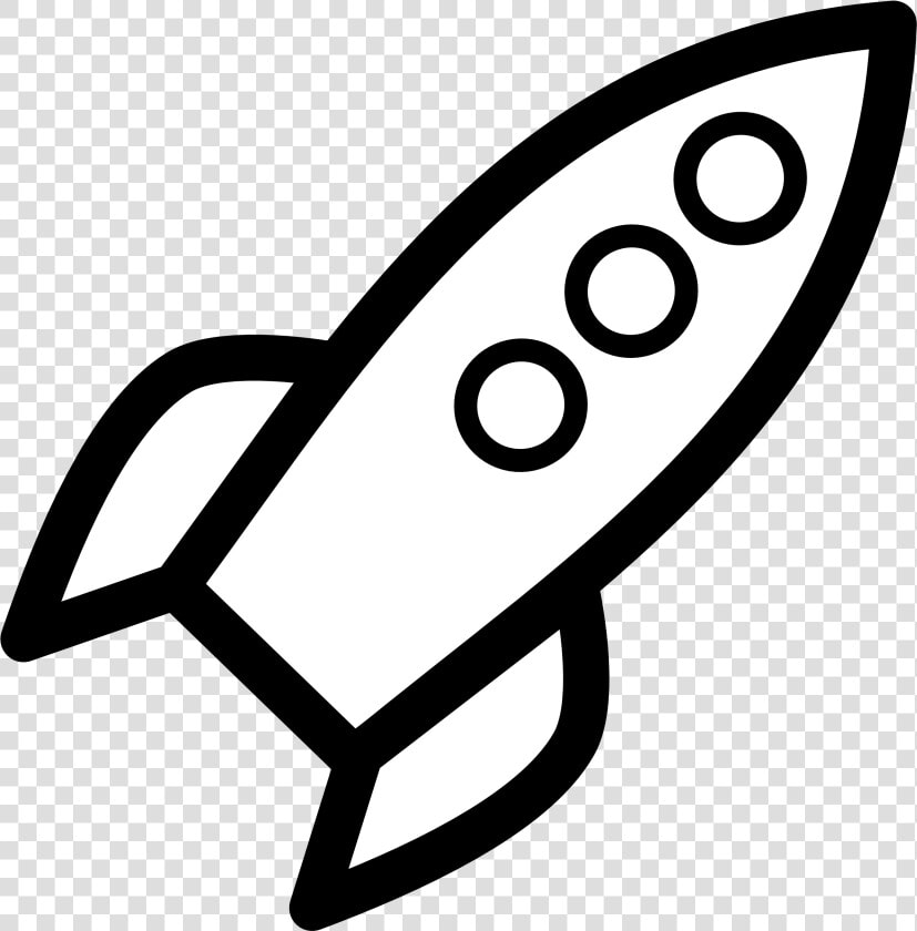 Rocket Ship Rocketship Clipart Transparent Png   Rocket Clip Art Black And White  Png DownloadTransparent PNG