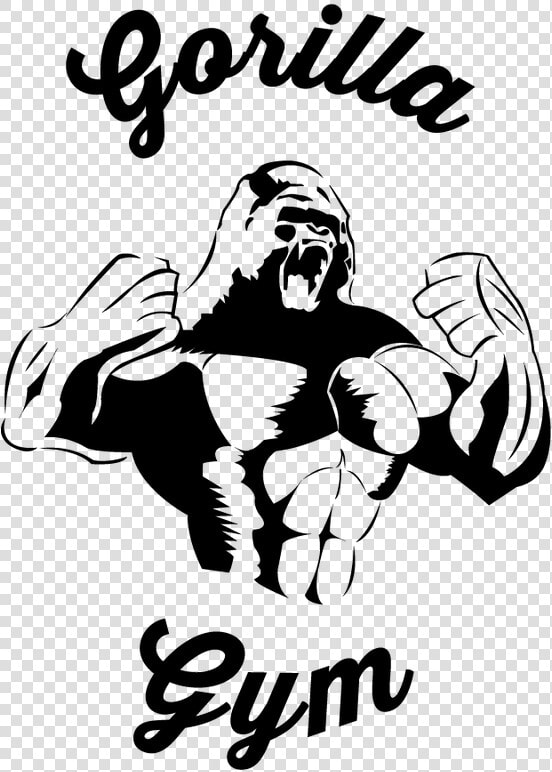 Transparent Gorilla Logo Png   Gorilla Beating Chest Drawing  Png DownloadTransparent PNG