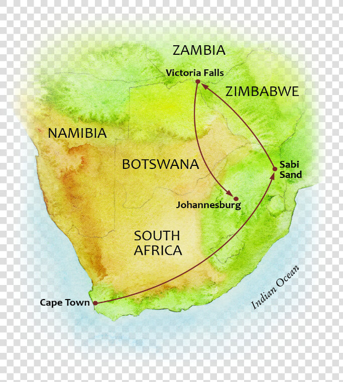 The Jewels Of Southern Africa Map   Map  HD Png DownloadTransparent PNG