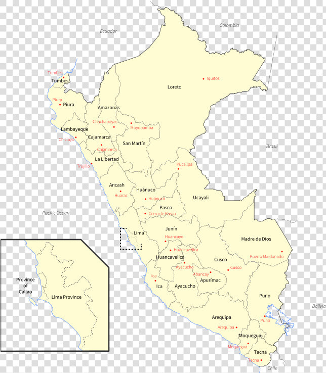 Administrative Divisions Of Peru   Atlas  HD Png DownloadTransparent PNG