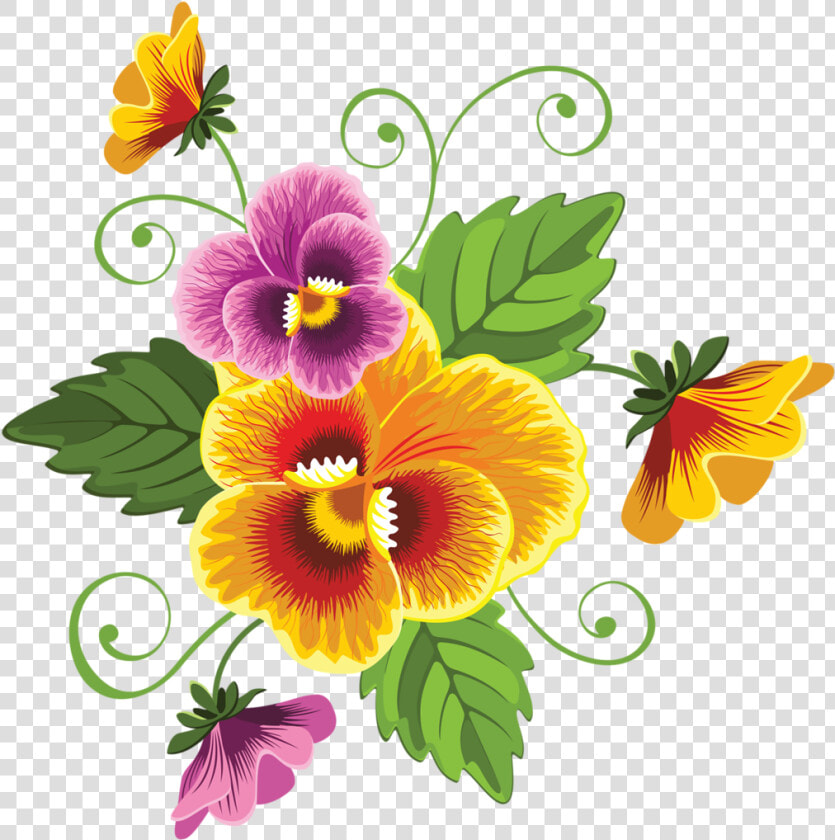 Png Clip Art   Flores De Pensamientos Para Bordar  Transparent PngTransparent PNG