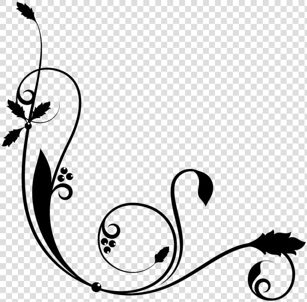 Corner  Frame  Divider  Accent  Flowers  Leaves   Border Line Art Png  Transparent PngTransparent PNG