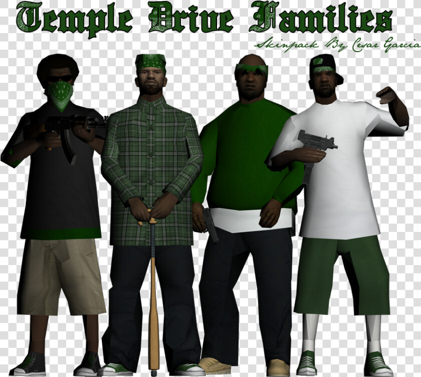 Transparent Gta San Andreas Png   Gta Sa Grove Skins  Png DownloadTransparent PNG