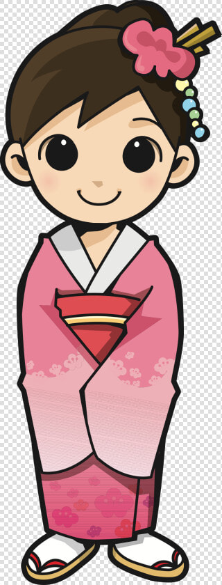 Girl In Kimono Cartoon Png Clipart   Png Download   Girl In Kimono Clipart  Transparent PngTransparent PNG