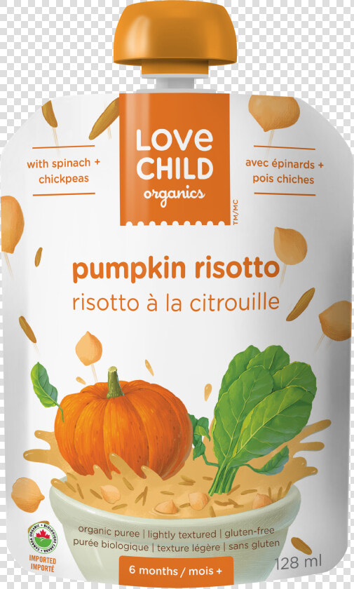 Pumpkin Risotto With Spinach Chickpeas   Love Child Pumpkin Risotto  HD Png DownloadTransparent PNG