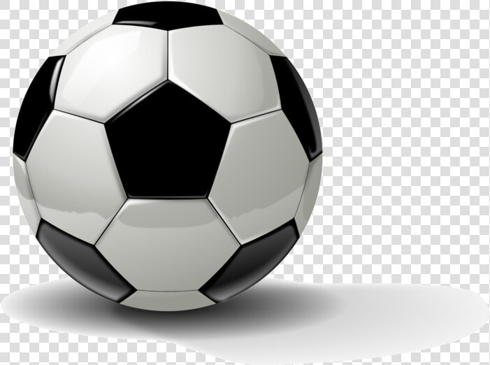 Soccer Ball Public Domain Clip Art Image Black And   Soccer Ball With Shadow  HD Png DownloadTransparent PNG