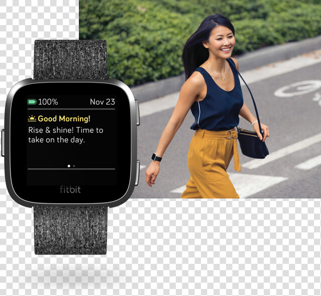 Versaproject 01   Fitbit Versa On Woman  HD Png DownloadTransparent PNG