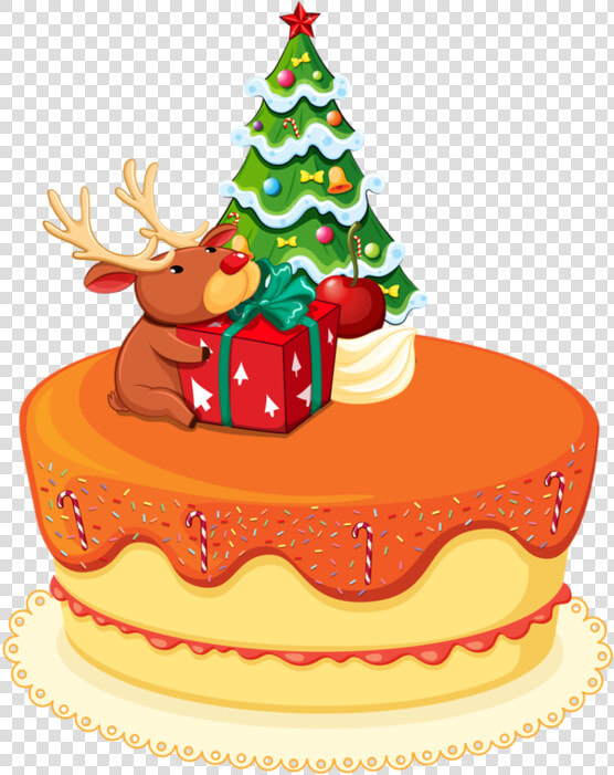 Cupcake  amp  Bolos E Etc   Christmas Cake Vector  HD Png DownloadTransparent PNG