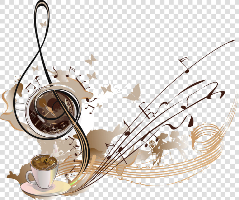  mq  music  notes  note  coffee  brown  decorate  decoration   Music And Coffee  HD Png DownloadTransparent PNG