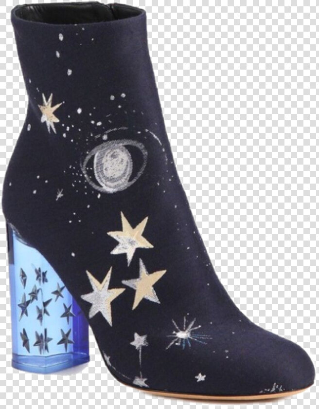  boot  polyvore  png  blue  darkblue  witch  stars   Valentino Star Booties  Transparent PngTransparent PNG