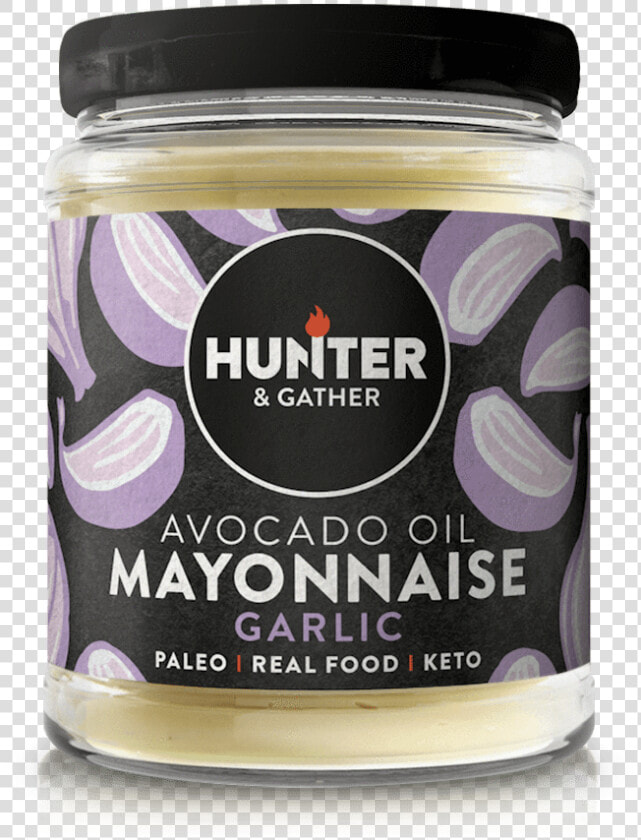 Garlic Avocado Oil Mayonnaise 175g   Hunter And Gather Avocado Mayonnaise  HD Png DownloadTransparent PNG