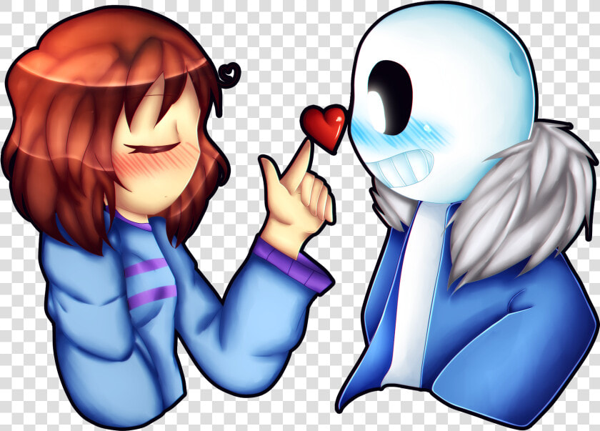 Rq gift  Sans X Frisk By   Undertale Sans X Frisk Fanart  HD Png DownloadTransparent PNG