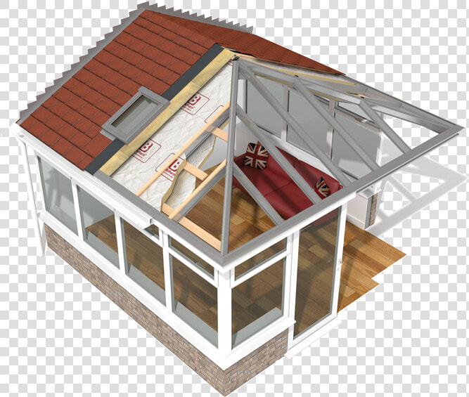 Warmroof Conversion Conservatory   Roof Tiles  HD Png DownloadTransparent PNG