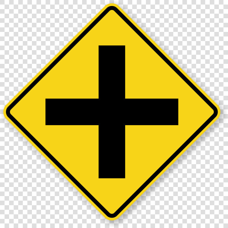 Crossroad Ahead Sign  HD Png DownloadTransparent PNG