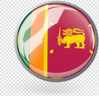 Metal Framed Round Icon   Sri Lanka Flag  HD Png DownloadTransparent PNG