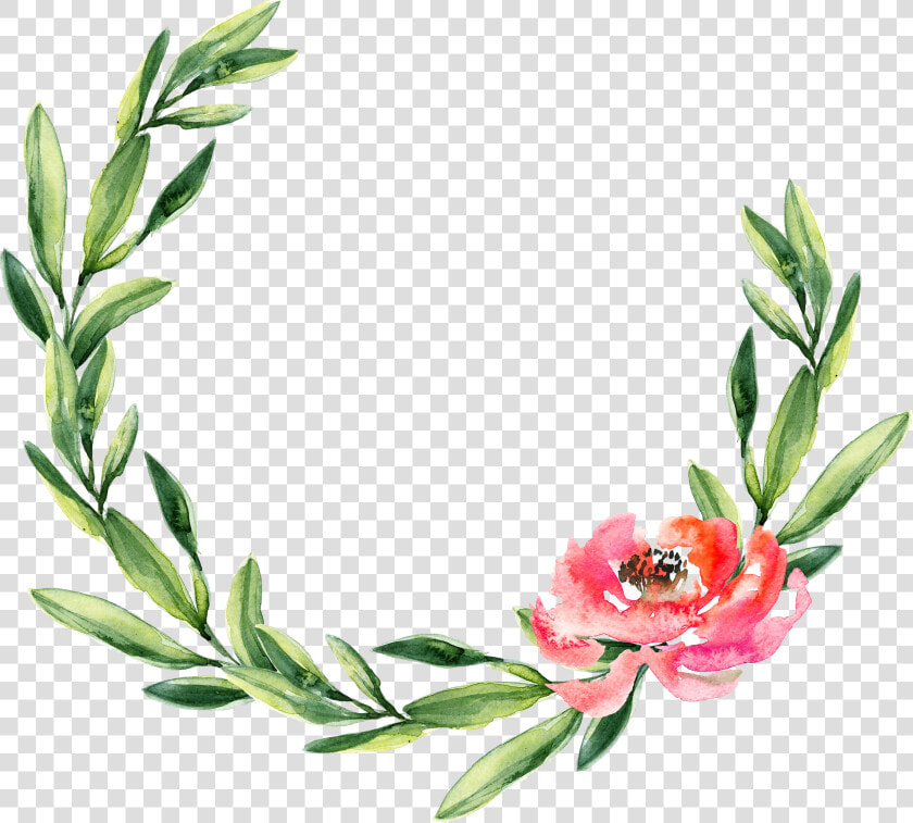 Wreath Watercolor Painting Wedding Garland Christmas   Watercolor Leaf Wreath Png  Transparent PngTransparent PNG