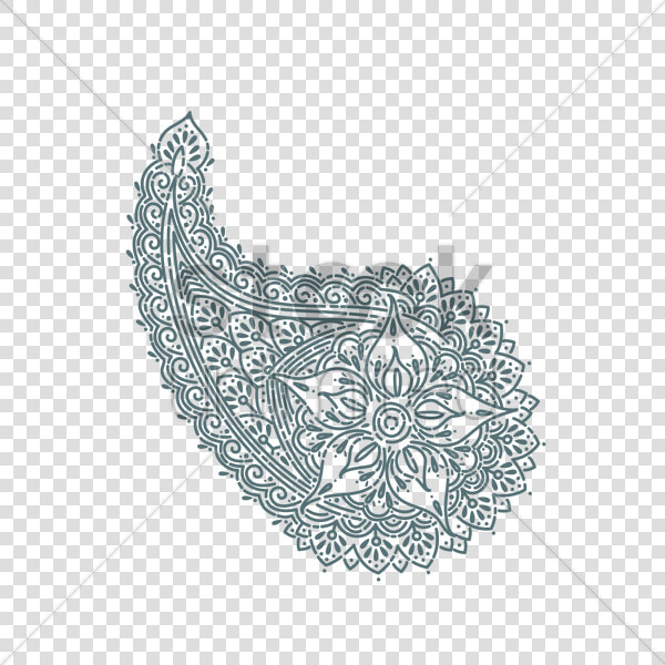 Paisley Motif Vector Image   Line Art  HD Png DownloadTransparent PNG