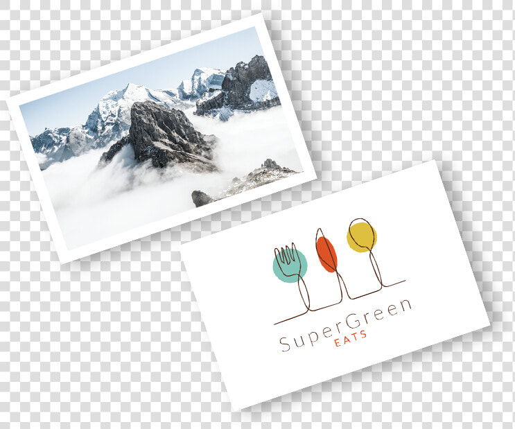 Example White Business Card Featuring Image Of Mountains    Illustration  HD Png DownloadTransparent PNG