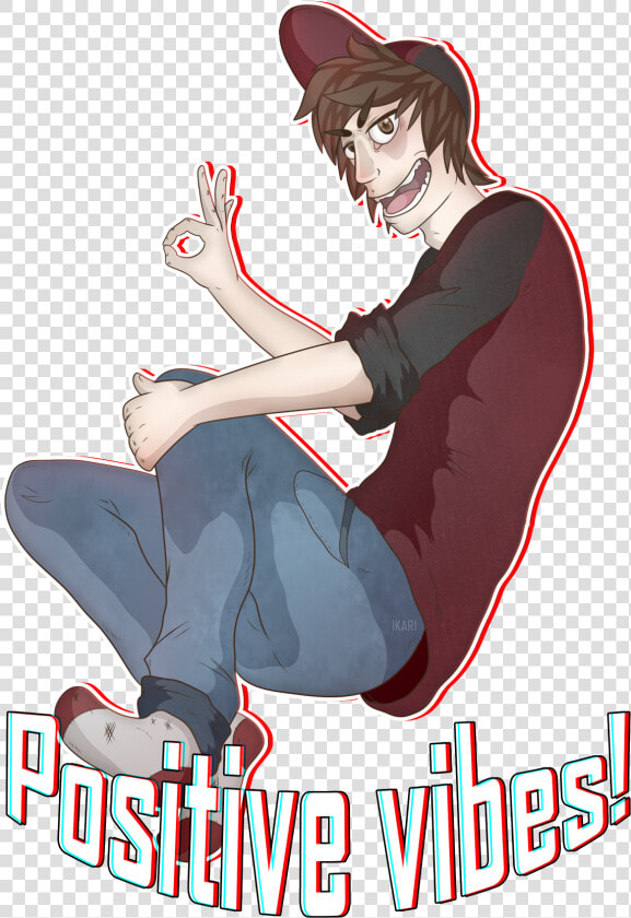 “take Some Positive Vibes hmm Been Drawing Only Calvin  HD Png DownloadTransparent PNG