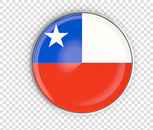 Round Button With Metal Frame   Chile Flag Circle Png  Transparent PngTransparent PNG