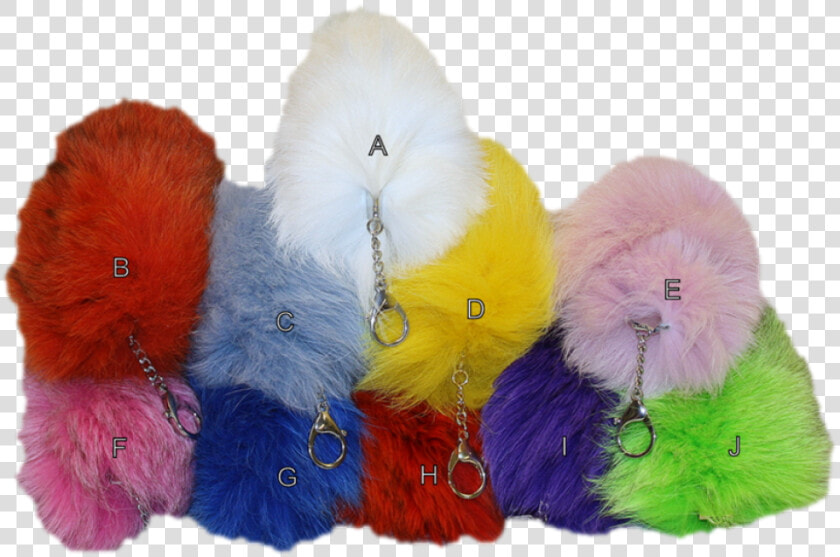 Dyed Fox Tail Keychains   Plush  HD Png DownloadTransparent PNG